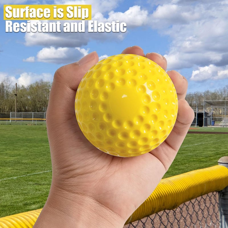 Forcebucket Baseballs 12 Pack Dimpled Baseballs, 9-Inch Pitching Machine Baseballs for Hand-Eye Coordination, Hitting and Fielding Practice - Image 3